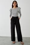 Dorothy Perkins Washed Twill Wide Leg Trousers thumbnail 1