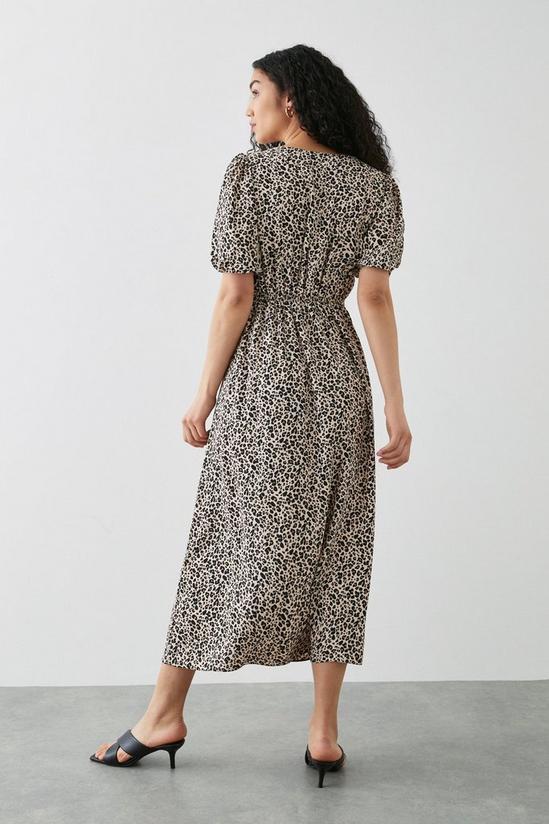Dorothy Perkins Leopard Print Empire Puff Sleeve Midi Dress 3