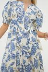 Dorothy Perkins Petite Ivory Poplin Floral Print Shirt Dress thumbnail 2