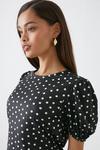 Dorothy Perkins Petite Rib Puff Sleeve Fitted Top thumbnail 2