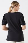 Dorothy Perkins Tall Rib Puff Sleeve Fitted Top thumbnail 3