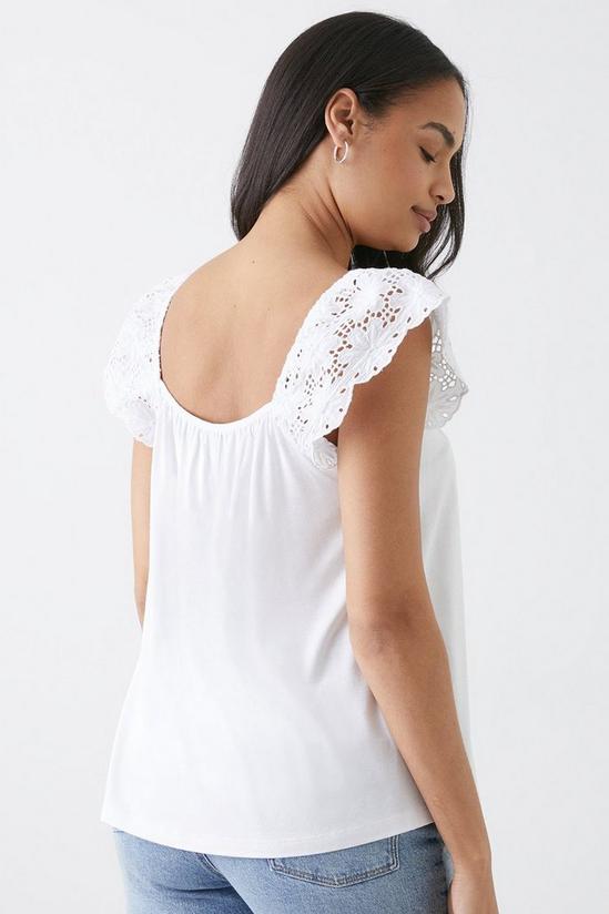 Dorothy Perkins Broderie Frill Sleeve Top 3