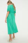 Dorothy Perkins Curve Green Spot Button Front Midi Dress thumbnail 3