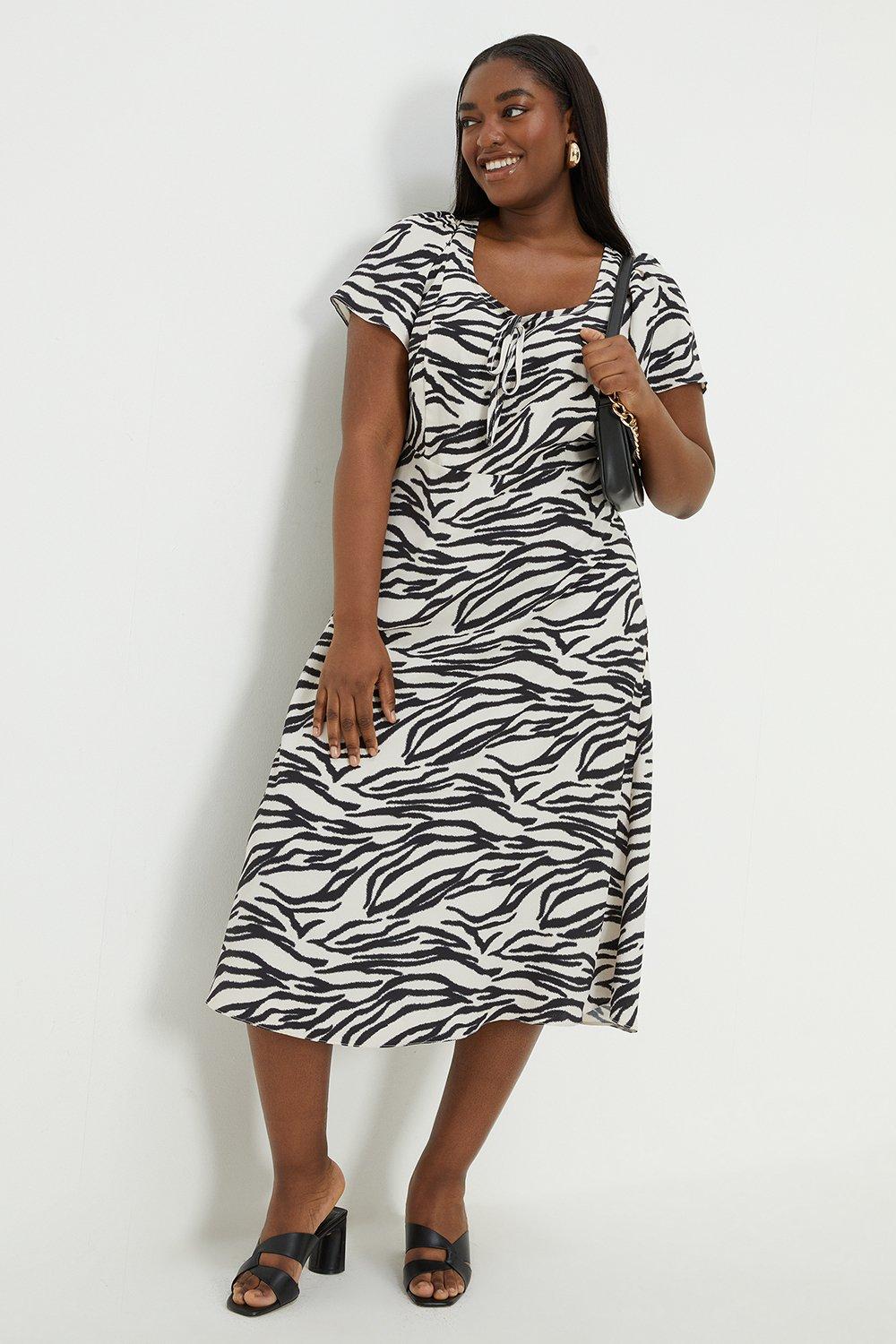 Zebra sales midi dress