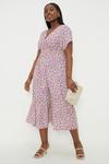Dorothy Perkins Curve Multi Floral Drop Shoulder Midi Dress thumbnail 1