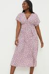 Dorothy Perkins Curve Multi Floral Drop Shoulder Midi Dress thumbnail 3