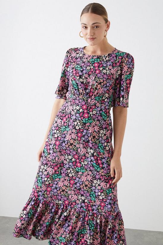 Dorothy Perkins Tall Ditsy Print Flutter Sleeve Midi Dress 2
