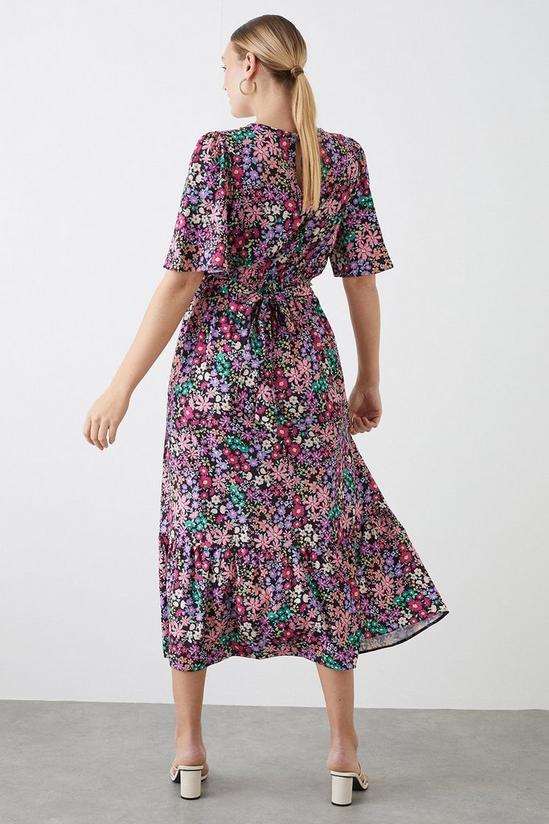 Dorothy Perkins Tall Ditsy Print Flutter Sleeve Midi Dress 3