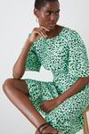 Dorothy Perkins Tall Green Print Flutter Sleeve Mini Dress thumbnail 2