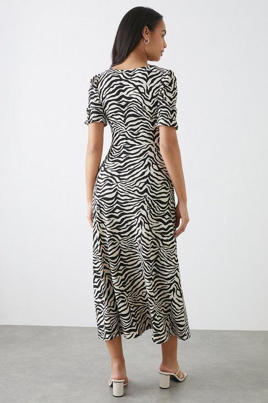 Dorothy Perkins Mono Zebra V Neck Midi Dress 3