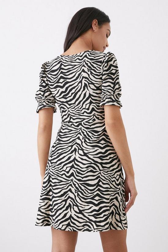 Dorothy Perkins Mono Zebra Print Mini Dress 3