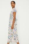 Dorothy Perkins Ivory Ditsy Floral Ruffle Sleeve Midi Dress thumbnail 1
