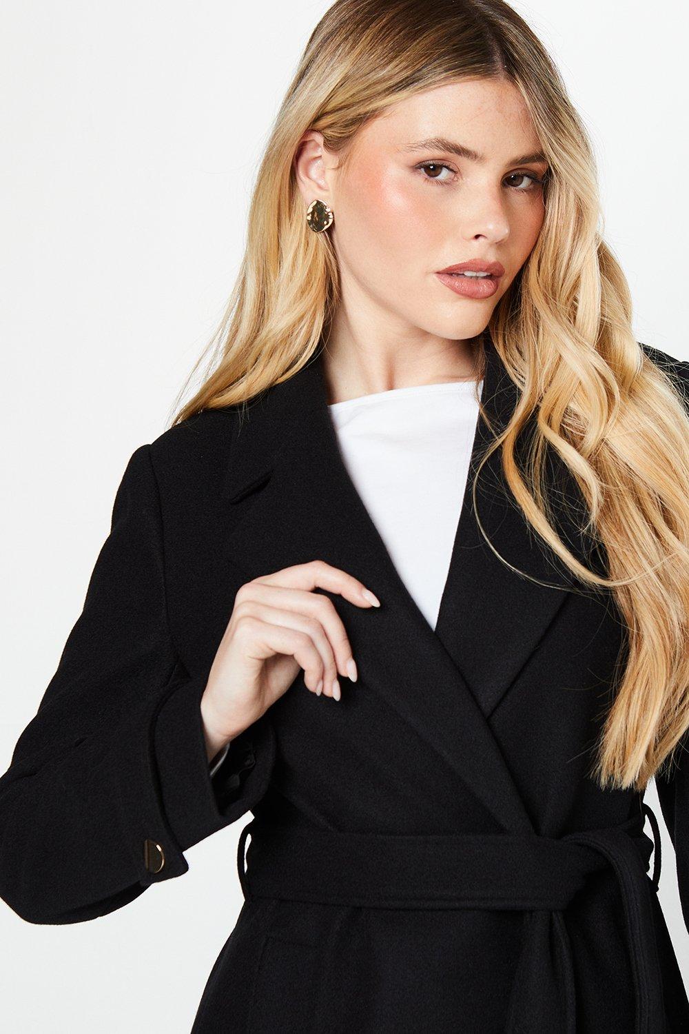 Jackets Coats Longline Belted Coat Dorothy Perkins