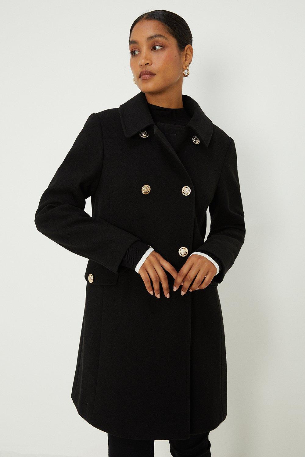 Dorothy perkins petite shop black dolly coat