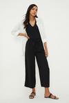 Dorothy Perkins Washed Twill Tie Waist Crop Trouser thumbnail 1