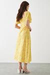 Dorothy Perkins Yellow Daisy Flutter Sleeve Midi Dress thumbnail 3