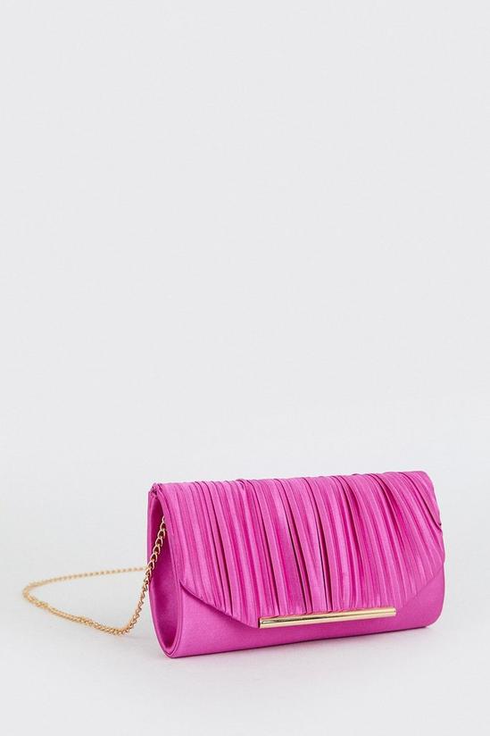 Dorothy Perkins Bailey Satin Rouched Clutch Bag 3