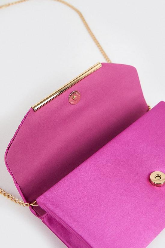 Dorothy Perkins Bailey Satin Rouched Clutch Bag 4