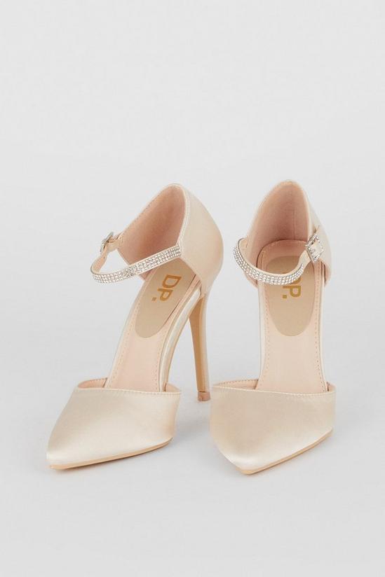 Dorothy Perkins Dami Satin Embellished Two Part Court Shoes 3