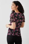 Dorothy Perkins Floral Ruched Front Sweetheart Top thumbnail 3