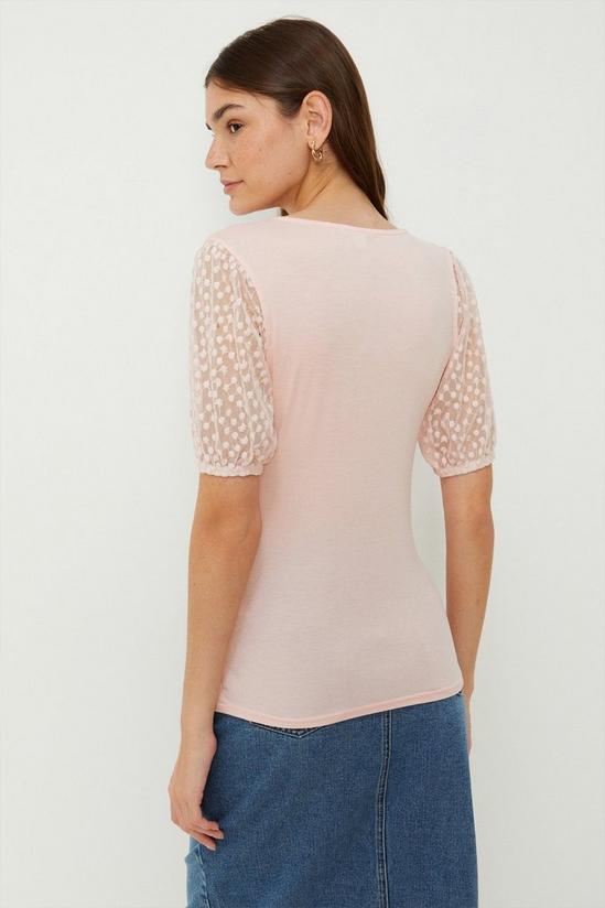 Dorothy Perkins Embroidered Chiffon Tie Front Top 3