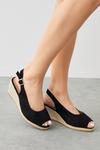 Dorothy Perkins Extra Wide Fit Reign Peep Toe Wedges thumbnail 1