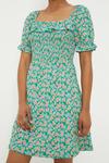 Dorothy Perkins Multi Floral Shirred Waist Ruffle Mini Dress thumbnail 4