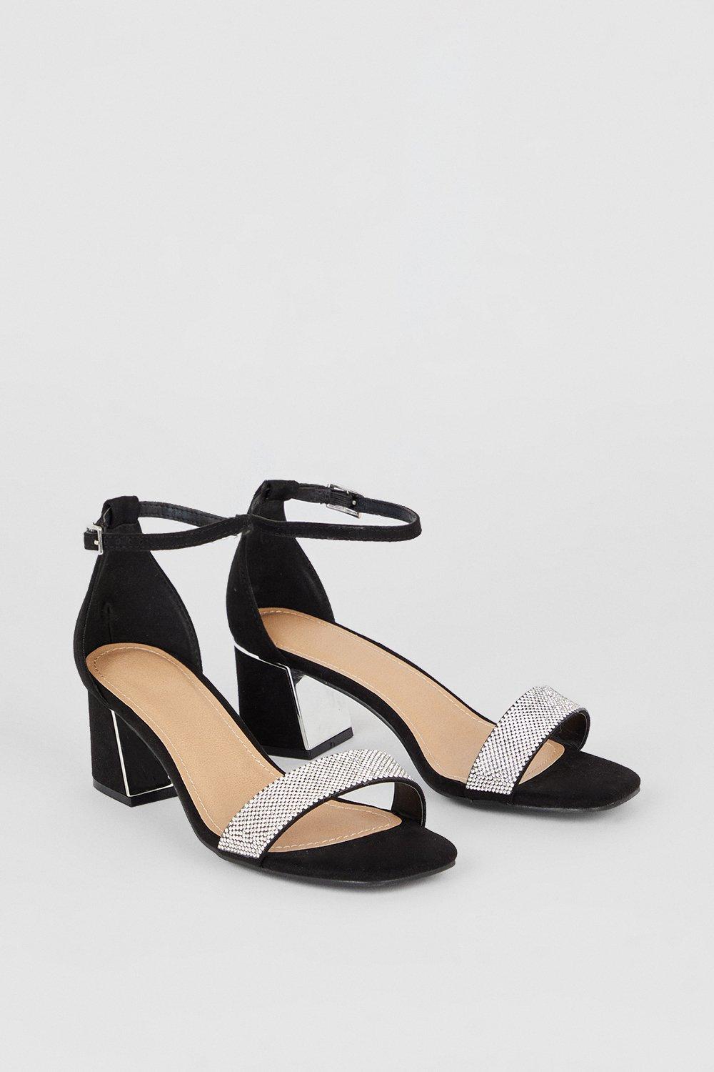 Heels Wide Fit Selina Block Heel Sandals Dorothy Perkins