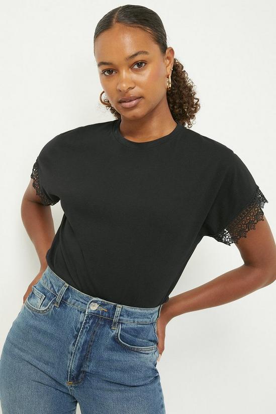 Dorothy Perkins Tall Lace Trim Sleeve T-shirt 4