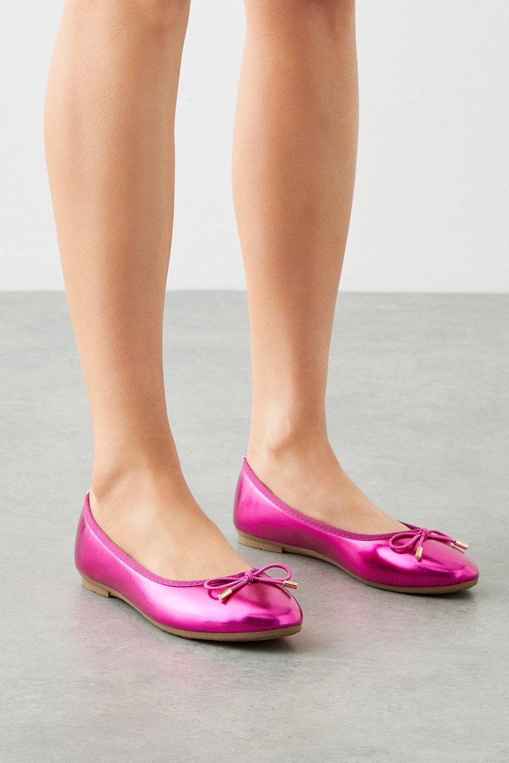 Women’s Pip Comfort Metallic Ballet Flats - pink - 4