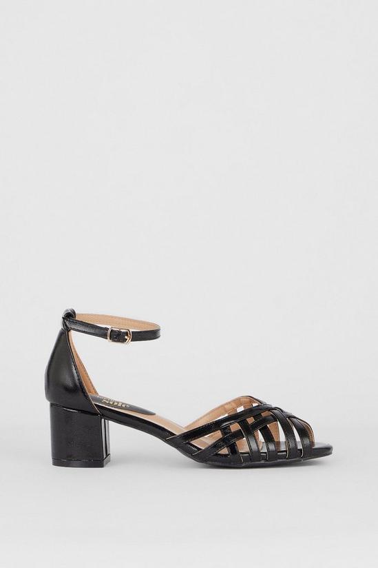 Good For the Sole Good For The Sole: Ellie Low Block Heel Lattice Sandals 2