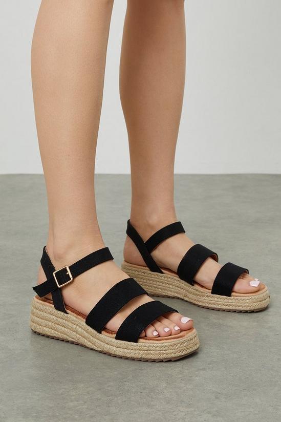 Dorothy Perkins Wide Fit Relly Low Flatform Two Part Wedges 1
