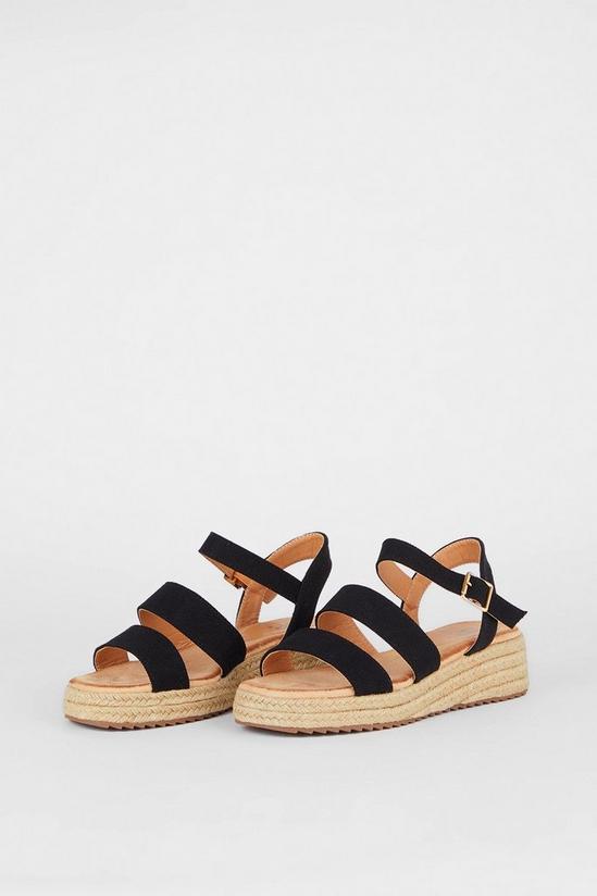 Dorothy Perkins Wide Fit Relly Low Flatform Two Part Wedges 3