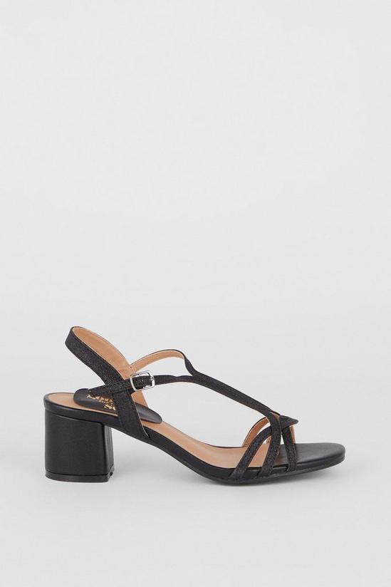 Good For the Sole Good For The Sole: Emilia Glitter Low Block Heeled Sandals 2