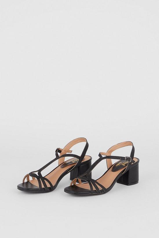 Good For the Sole Good For The Sole: Emilia Glitter Low Block Heeled Sandals 3