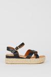 Dorothy Perkins Wide Fit Rhea Low Cross Strap Wedges thumbnail 2
