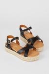 Dorothy Perkins Wide Fit Rhea Low Cross Strap Wedges thumbnail 3