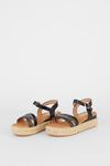 Dorothy Perkins Wide Fit Romy Multi Strap Low Wedges thumbnail 3