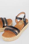 Dorothy Perkins Wide Fit Romy Multi Strap Low Wedges thumbnail 4