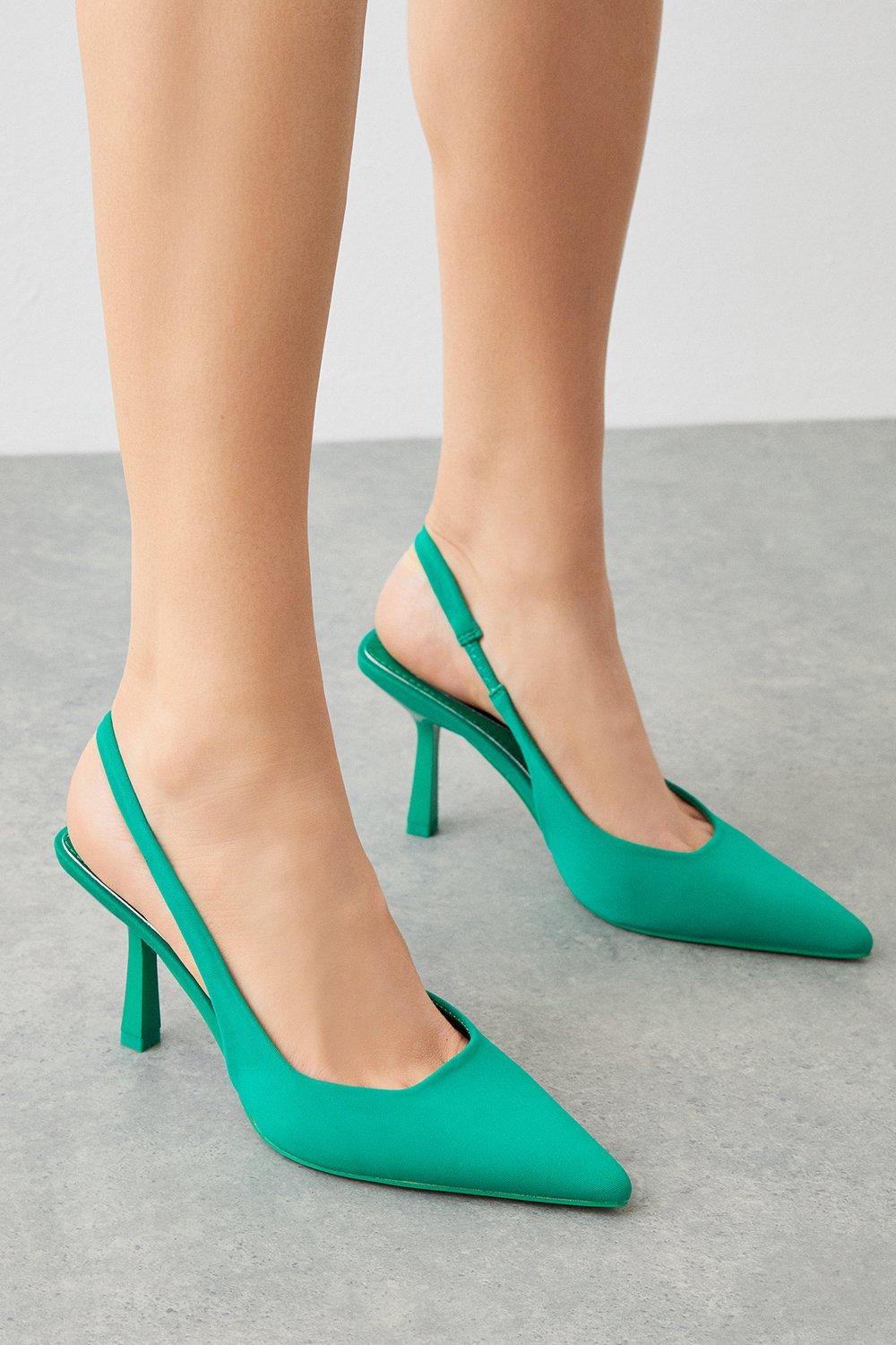 Women’s Faith: Carrie Slingback Court Shoes - green - 6