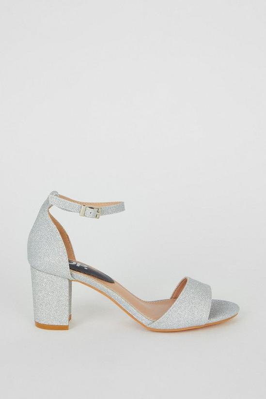 Dorothy Perkins Sully Glitter Two Part Heel Sandals 2