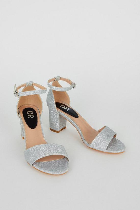 Dorothy Perkins Sully Glitter Two Part Heel Sandals 3