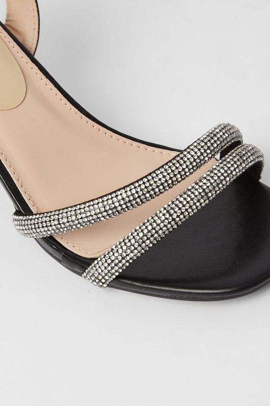 Dorothy Perkins Sarina Diamante Kitten Heel Sandals 4
