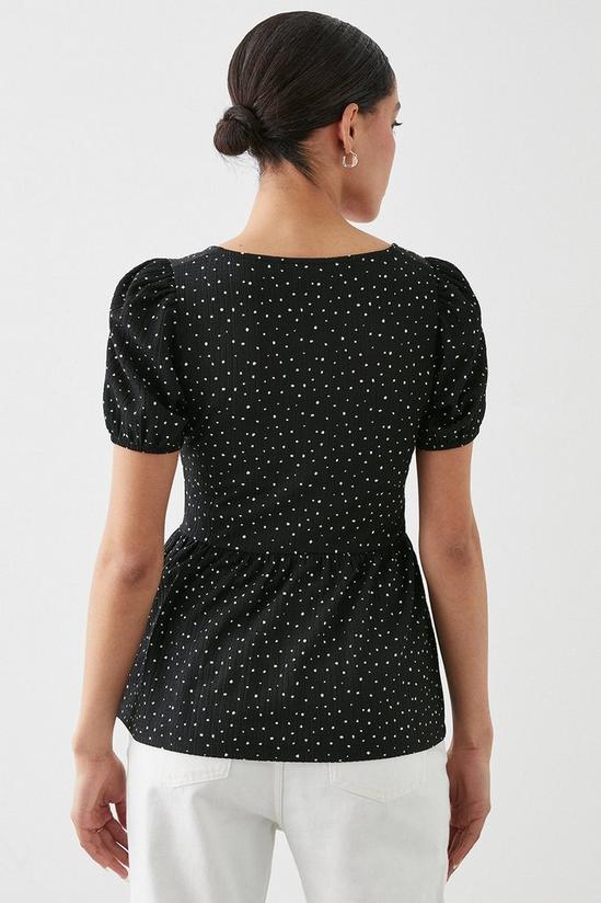 Dorothy Perkins Spot Printed Sweetheart Ruched Top 3