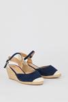 Dorothy Perkins Extra Wide Fit Rolo Closed Toe Canvas Wedges thumbnail 3