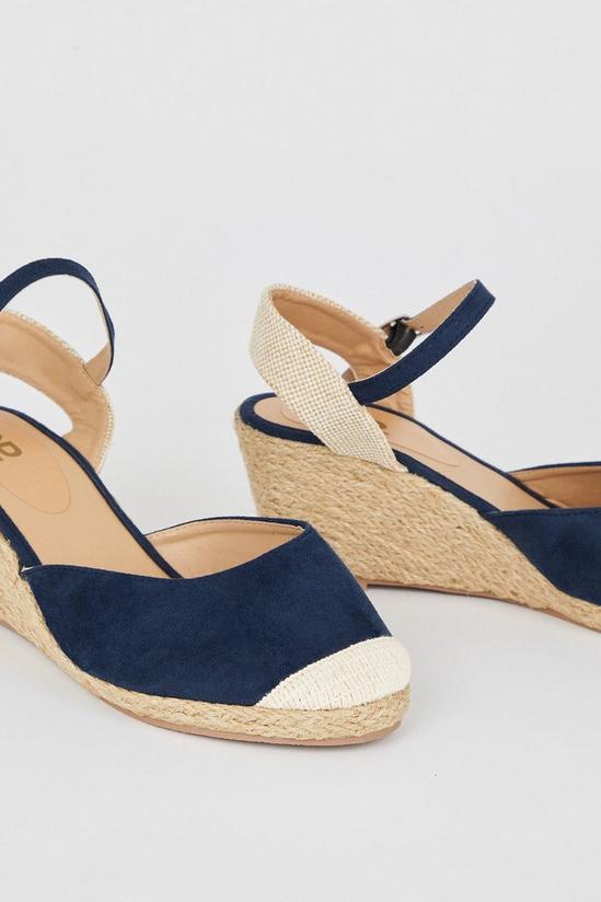 Dorothy Perkins Extra Wide Fit Rolo Closed Toe Canvas Wedges 4