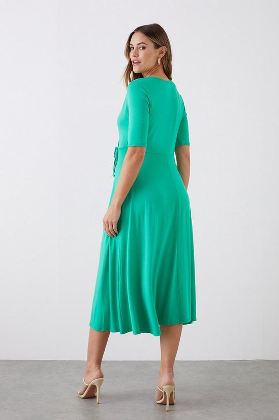 Dorothy Perkins Green Wrap Short Sleeve Midi Dress 3