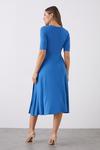 Dorothy Perkins Blue Wrap Short Sleeve Midi Dress thumbnail 3