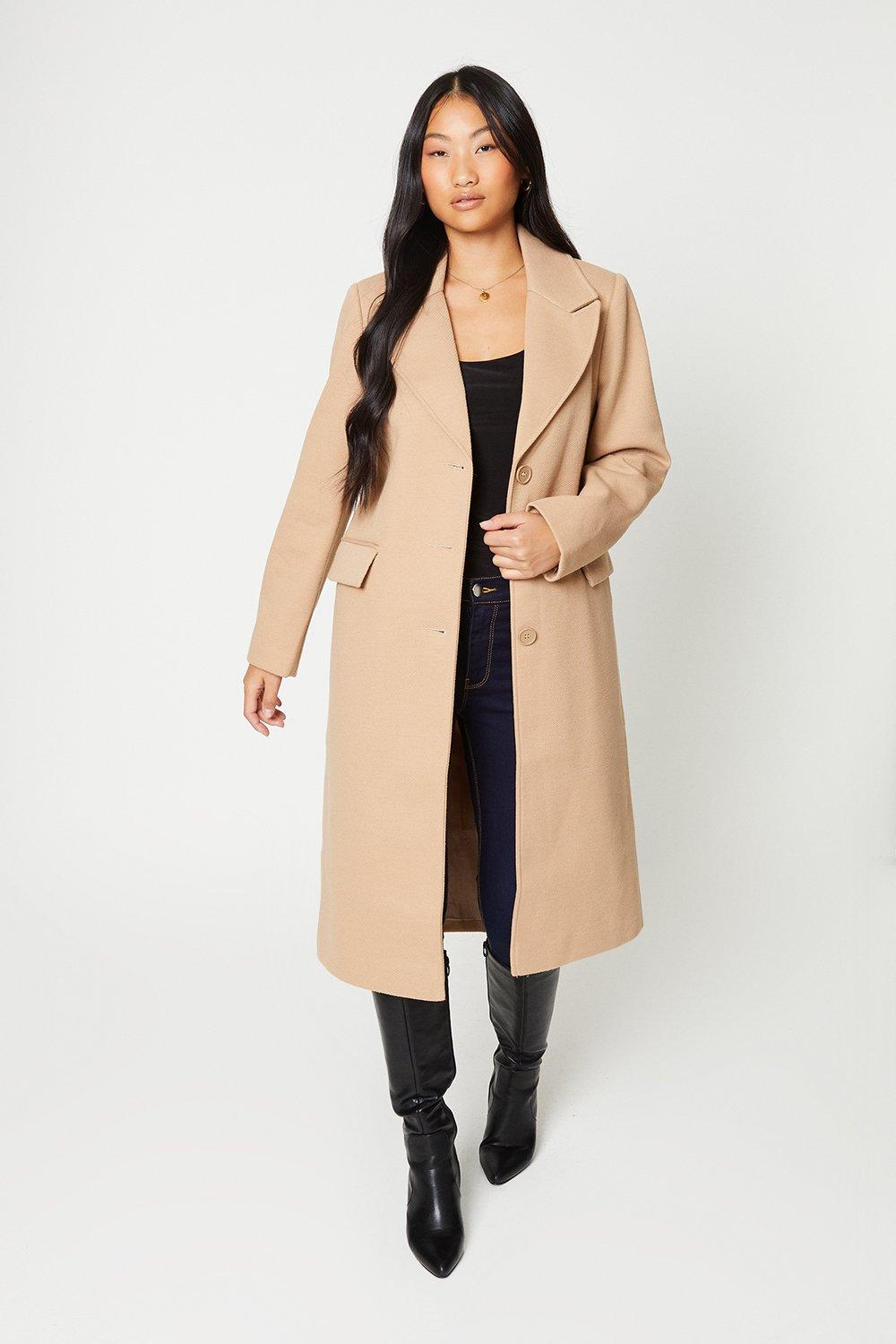 Jackets Coats Petite Single Breasted Coat Dorothy Perkins