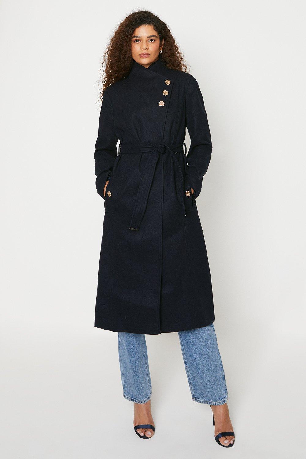 Womens Tall Funnel Neck Coat